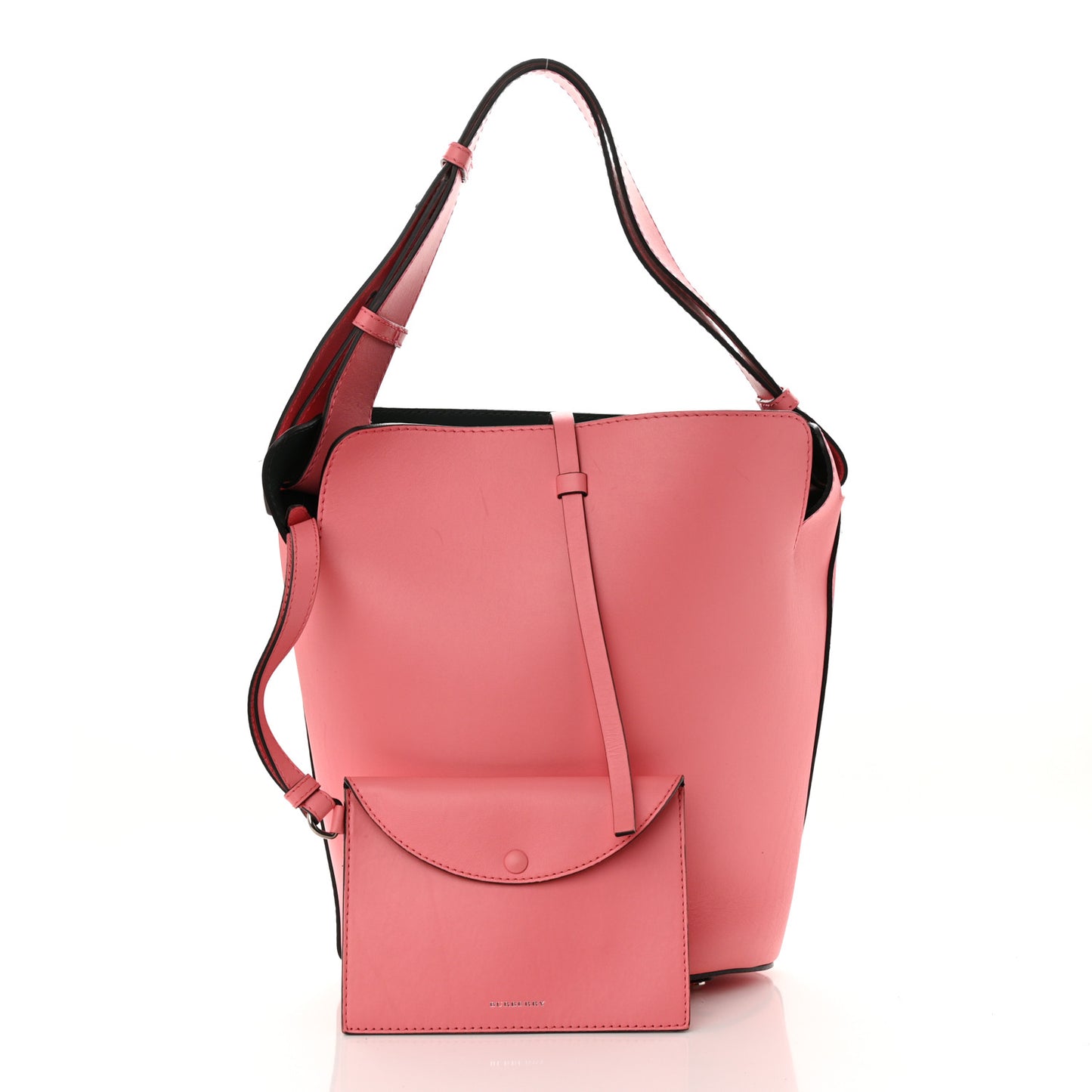 Supple Calfskin Medium Bucket Coral Pink