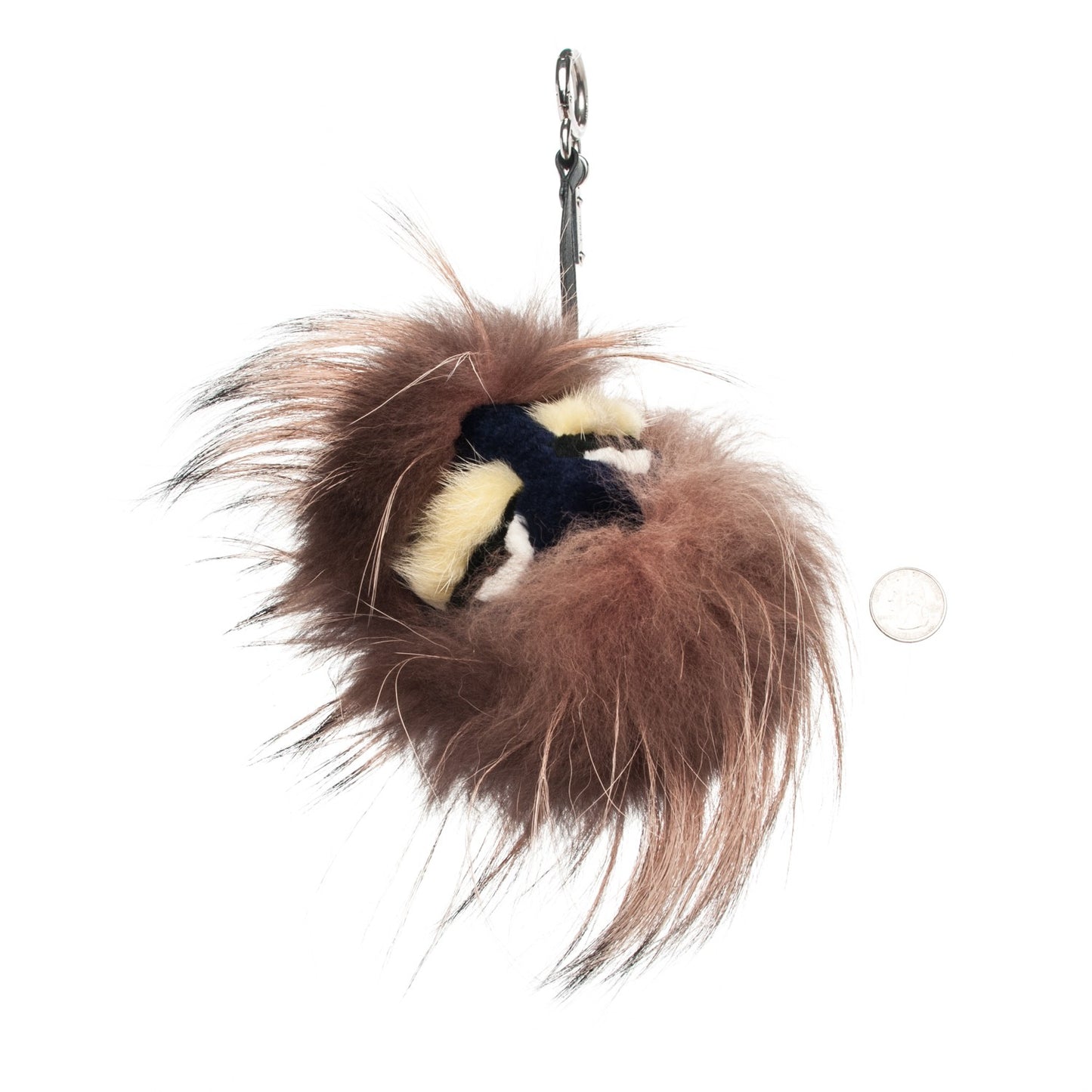 Fox Mink Rabbit Fur Vitello Flamingo Archy Monster Bag Bug Charm Cipria Multicolor Black