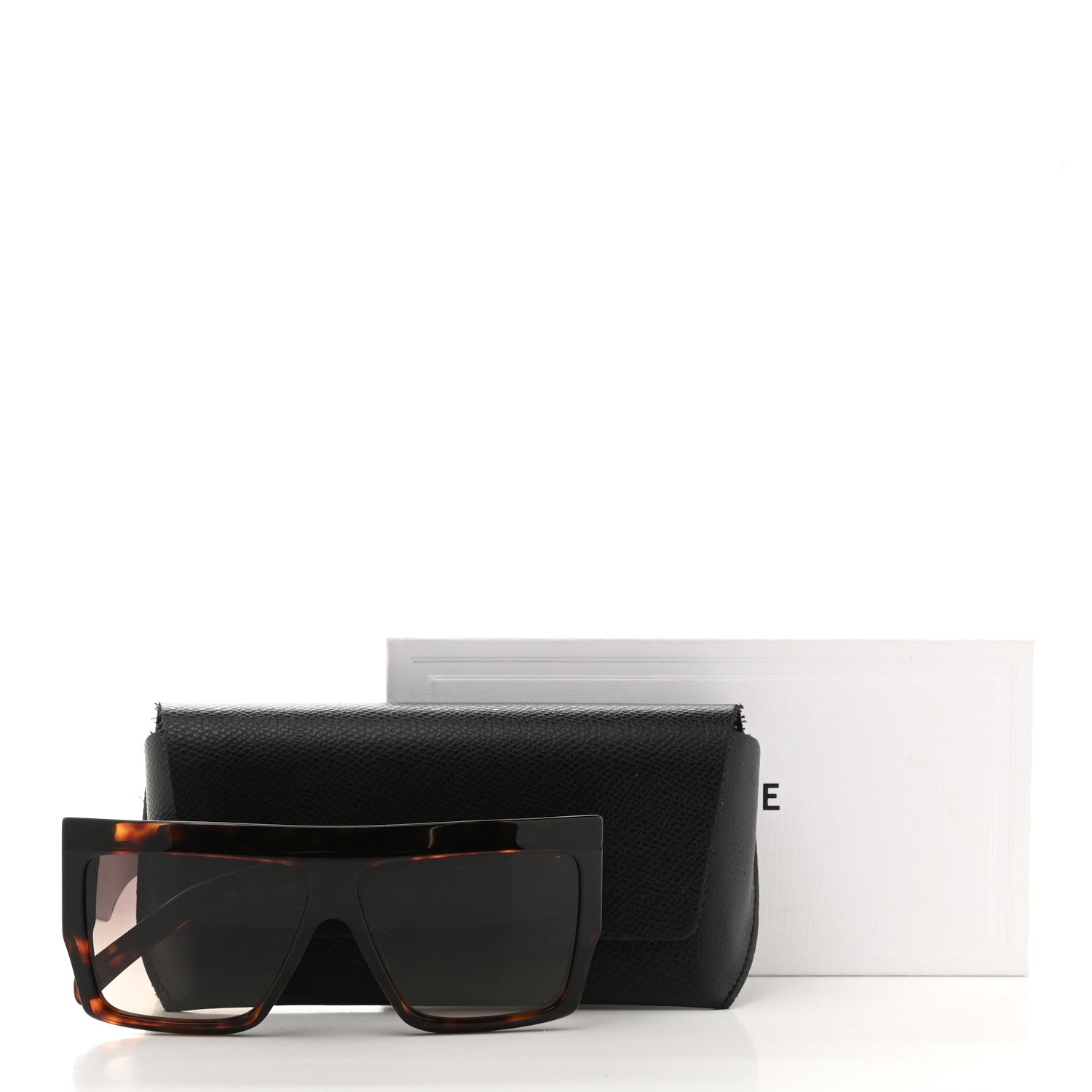 Celine Acetate Rectangular Sunglasses CL400921 Dark Havana 8 of 8