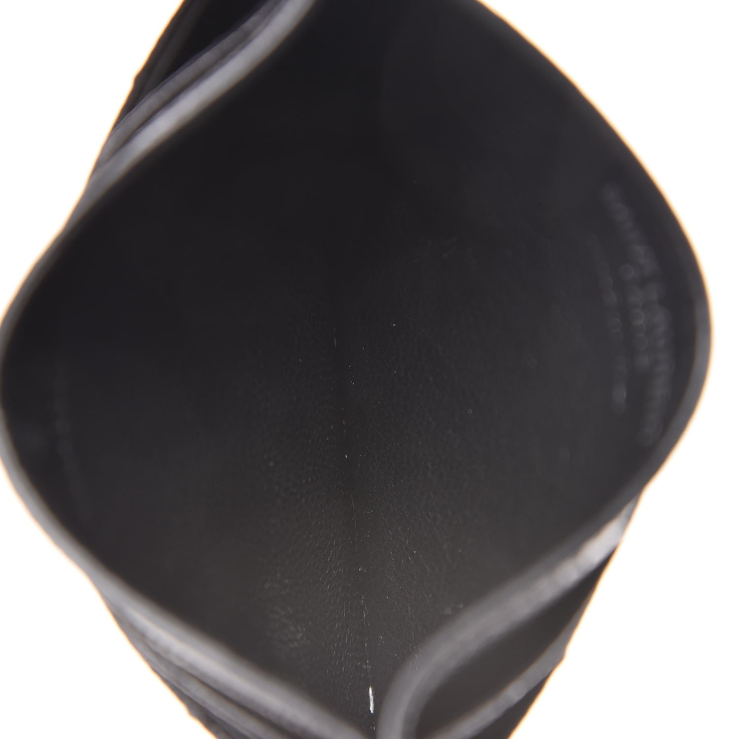 Saint Laurent Grain De Poudre Matelasse Chevron Monogram Credit Card Case Black 5 of 8