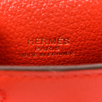 Hermes Tadelakt Chevre Mysore Kelly Quelle Idole Bag Charm Capucine Jaune De Naples Vert Vertigo Zanzibar 4 of 5