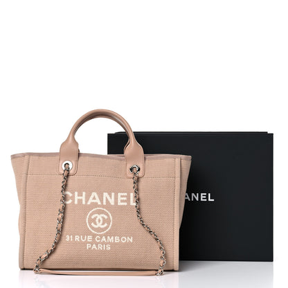 Chanel Mixed Fibers Small Deauville Tote Beige 14 of 14