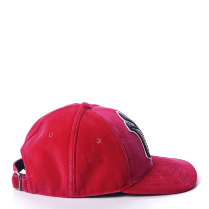 Gucci X MLB Velvet NY Yankees Baseball Hat 57-61 Pink 3 of 7