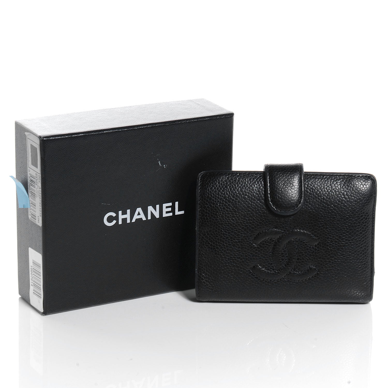 Chanel Caviar CC French Wallet Black 6 of 6