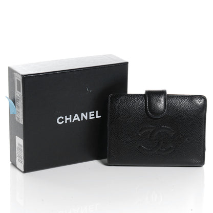 Chanel Caviar CC French Wallet Black 6 of 6