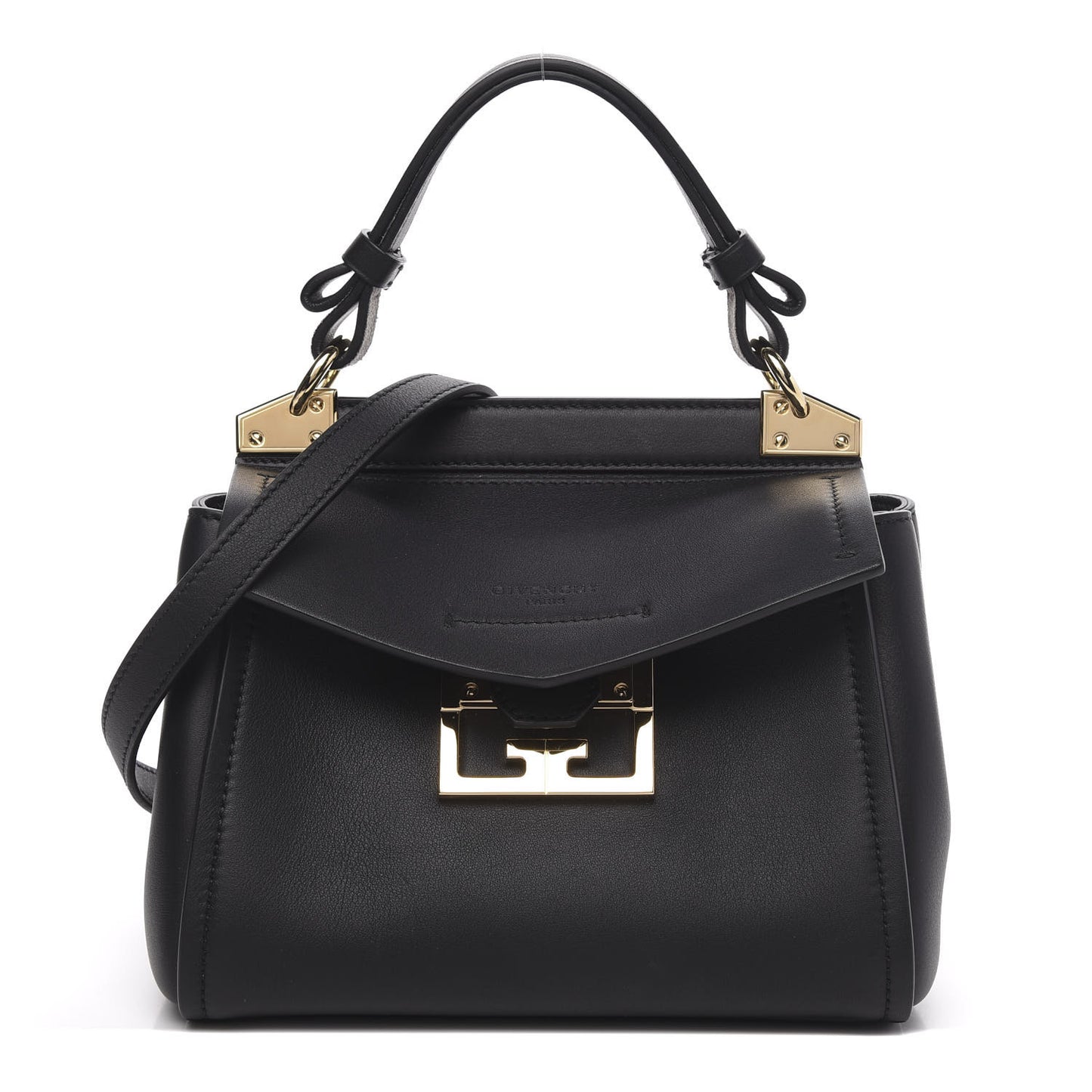 Calfskin Mini Mystic Shoulder Bag Black