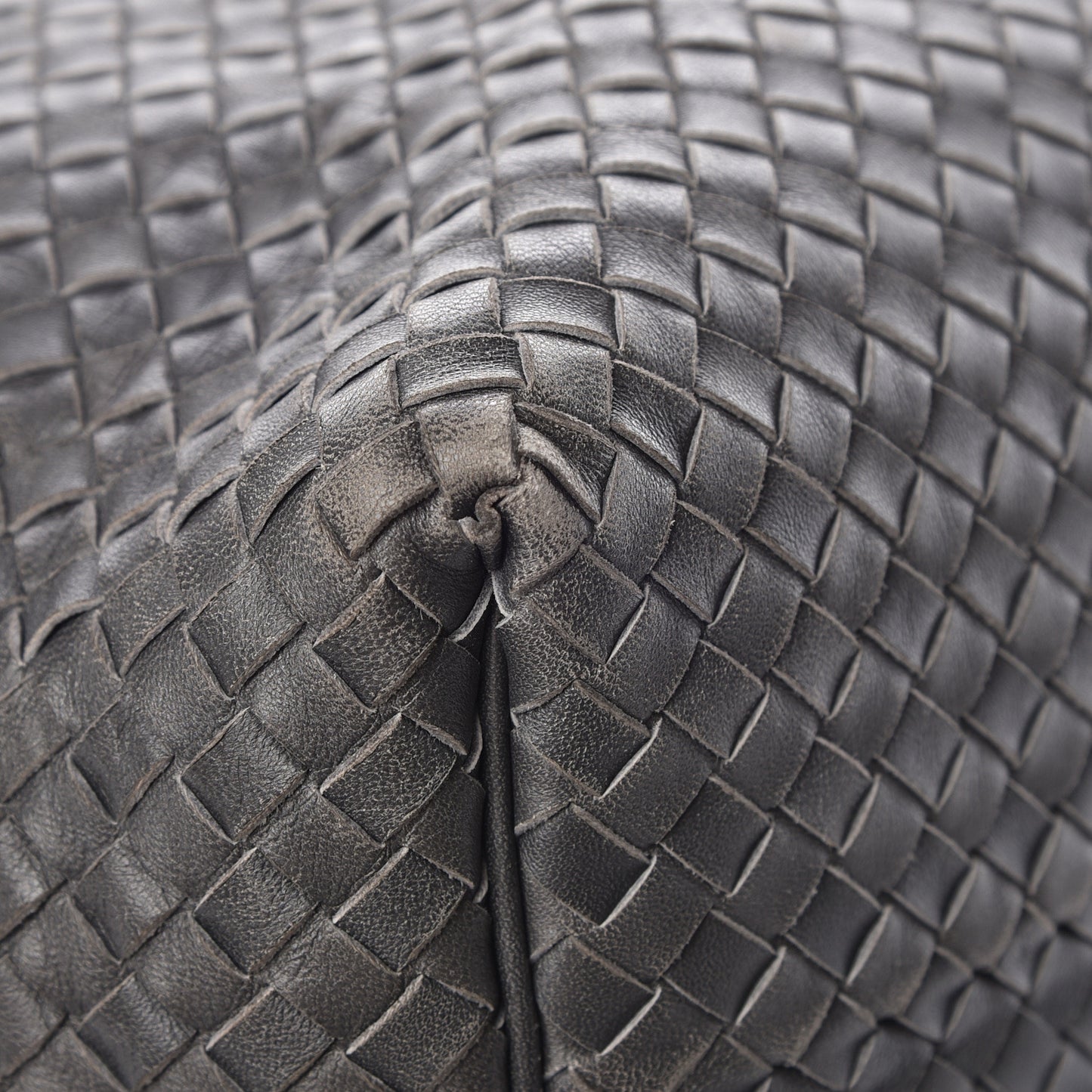 Nappa Intrecciato Sloane Hobo Ferro Gray