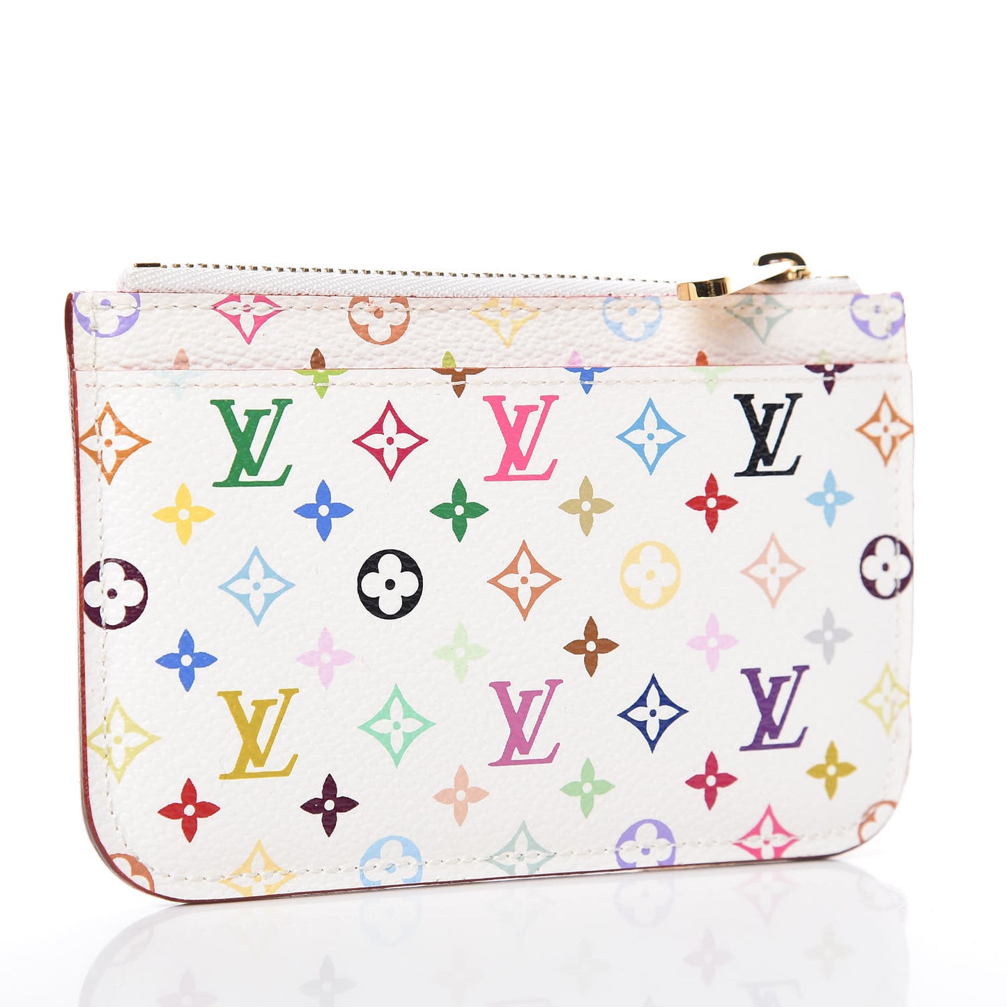 Monogram Multicolor Key Pouch White Litchi