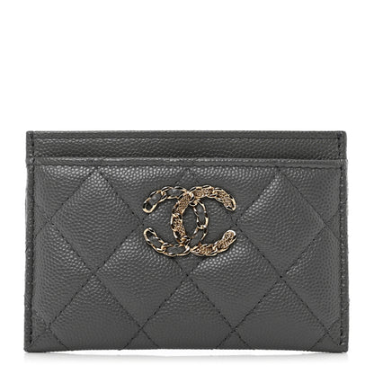 Chanel Caviar Quilted French New Wave Card Holder Grey 1 of 7