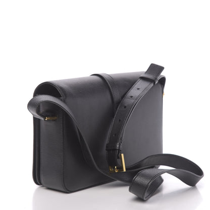 Saint Laurent Textured Calfskin Medium Classic Monogram Universite Bag Black 4 of 16