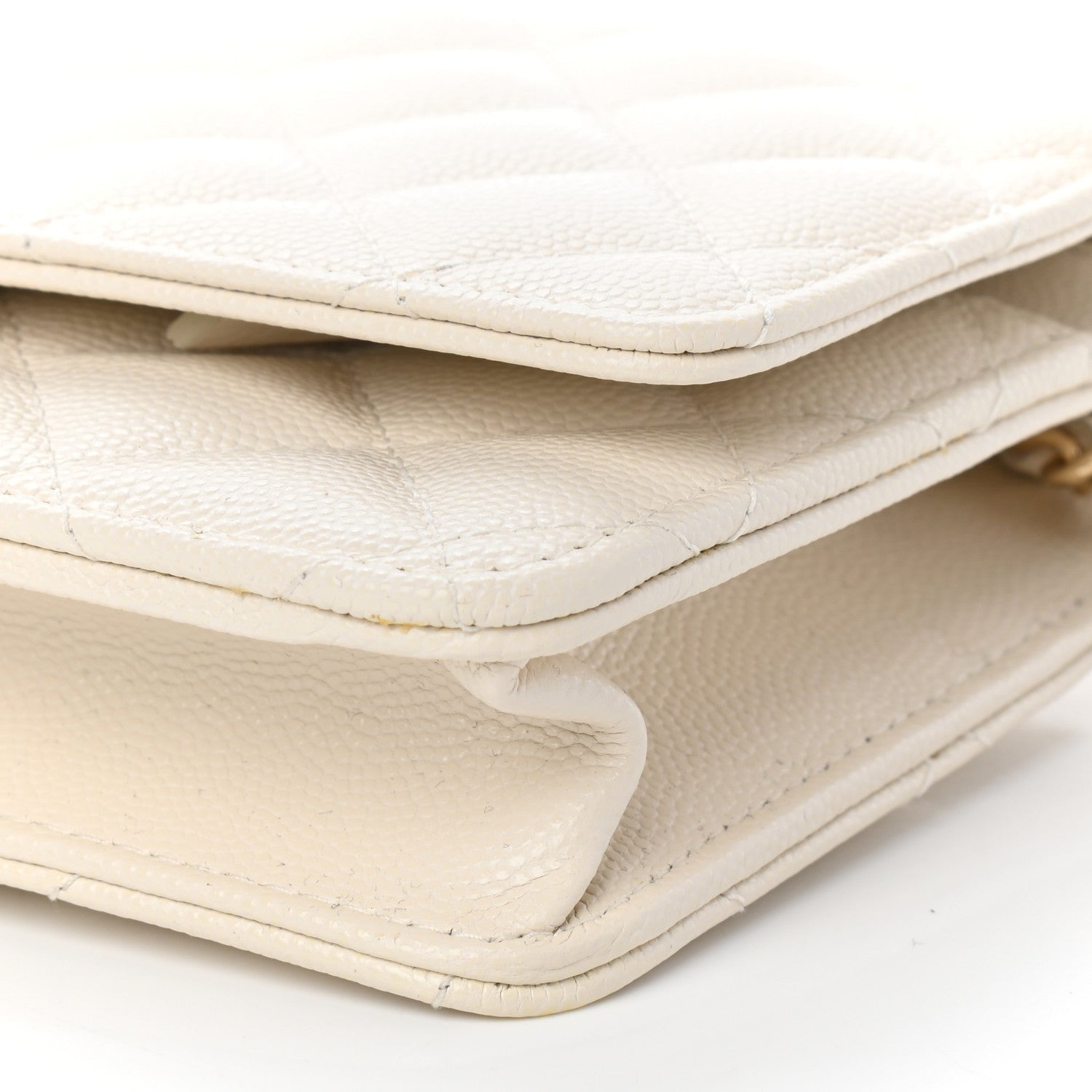 Chanel Caviar Quilted Wallet On Chain WOC White 10 of 10