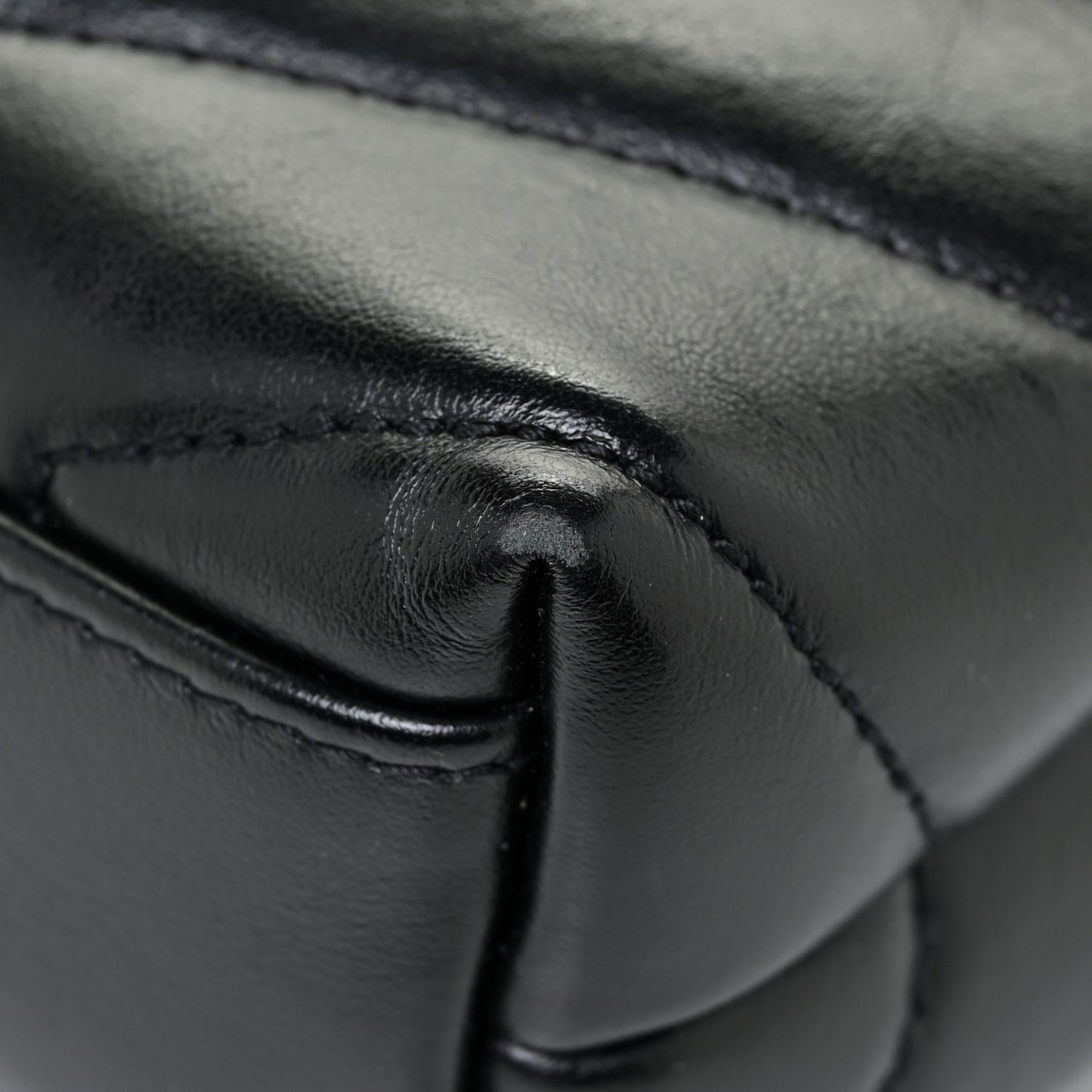 Calfskin Y Quilted Monogram Toy Loulou Crossbody Bag Black