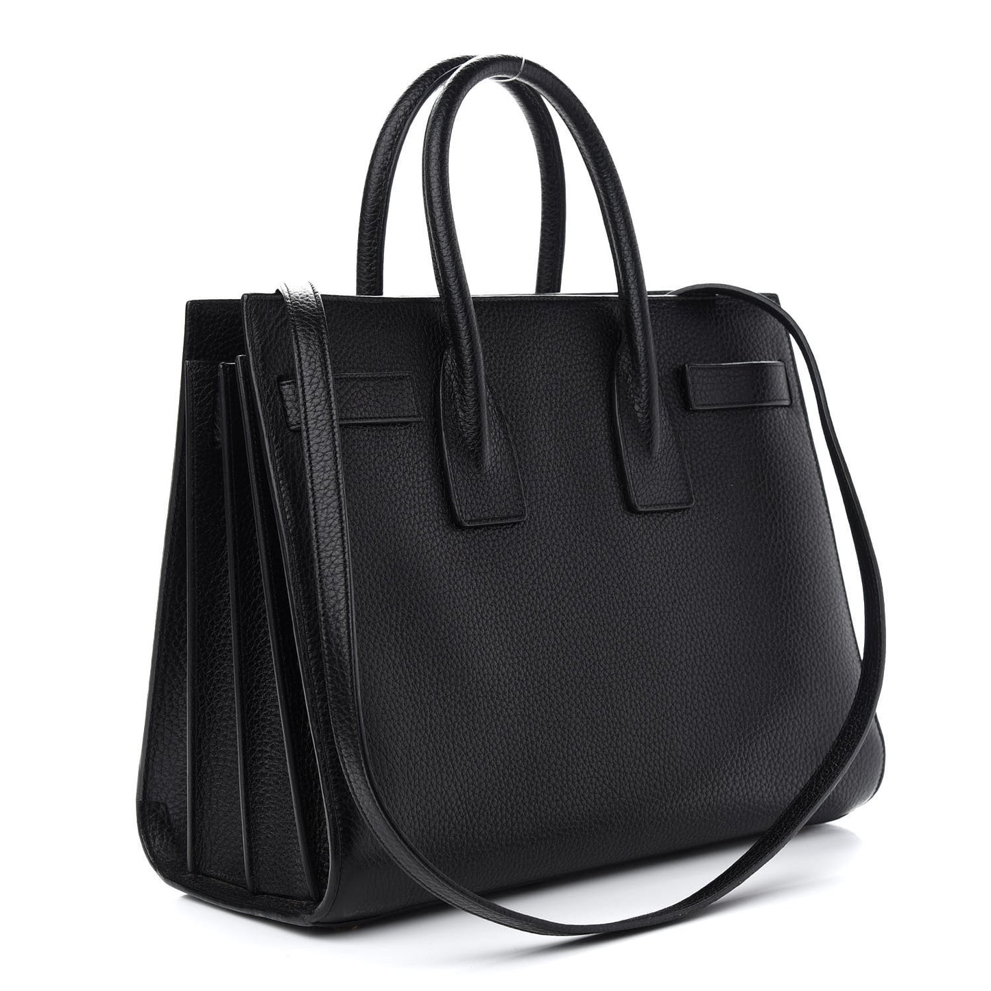 Grained Calfskin Small Sac De Jour Black