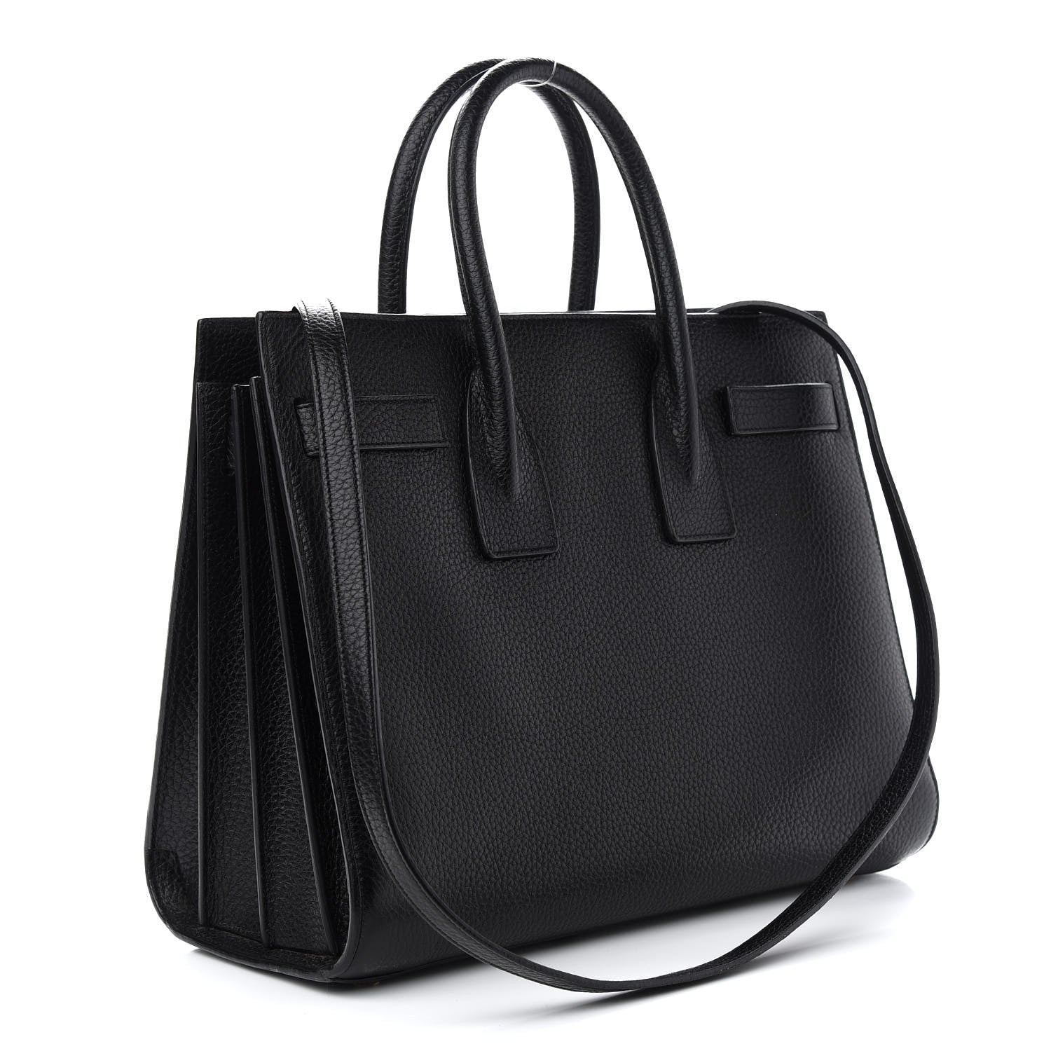Saint Laurent Grained Calfskin Small Sac De Jour Black 3 of 8