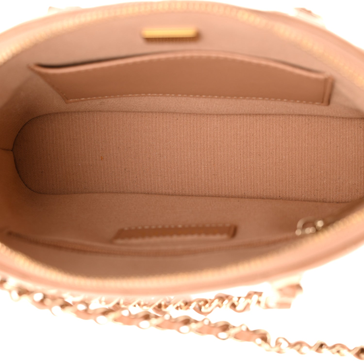 Chanel Shiny Lambskin Quilted Shiny Coco Clutch With Chain Dark Beige 5 of 10