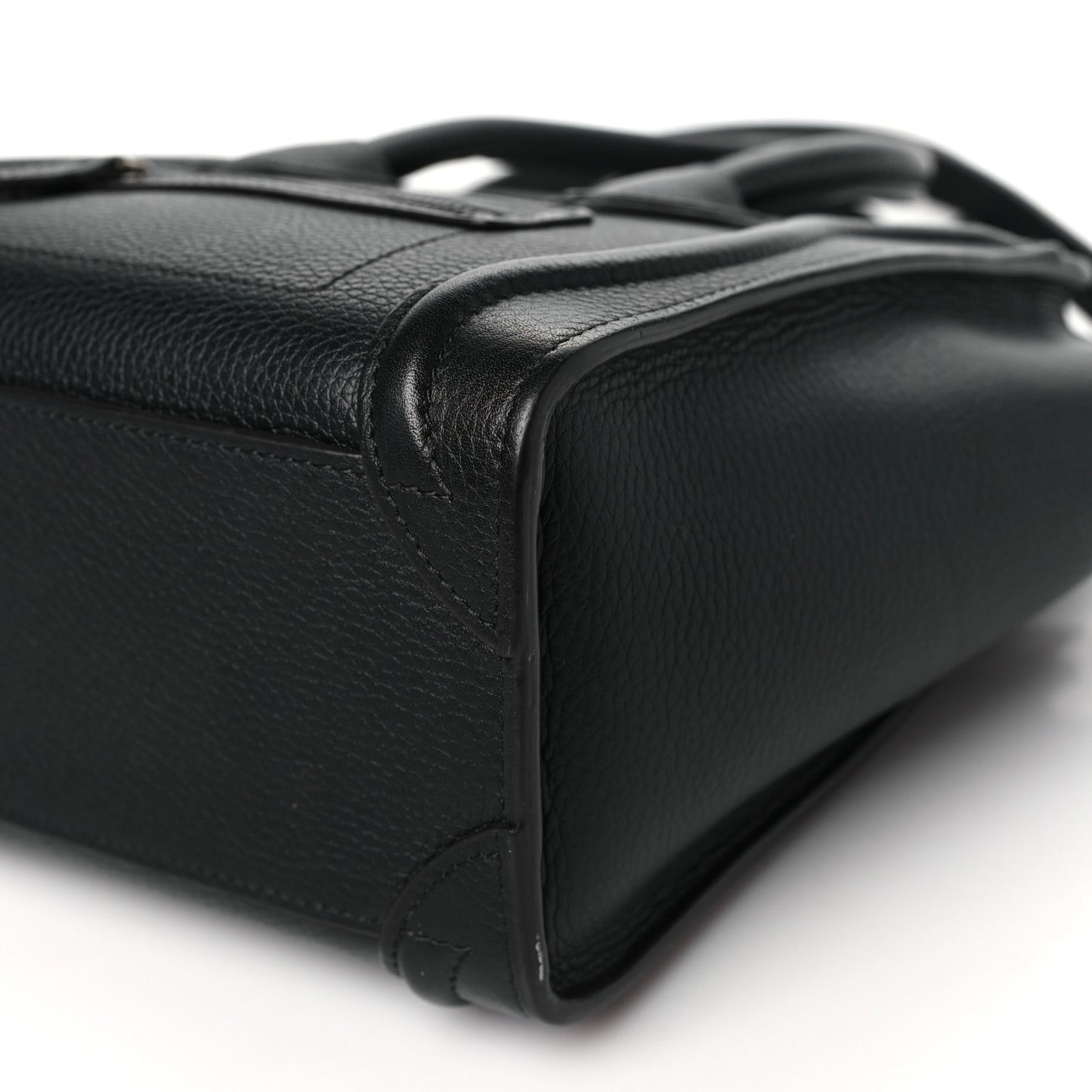 Drummed Calfskin Nano Luggage Black