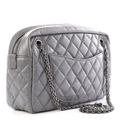 Chanel Aged Calfskin Quilted Large Reissue Camera Case Grey 2 of 9