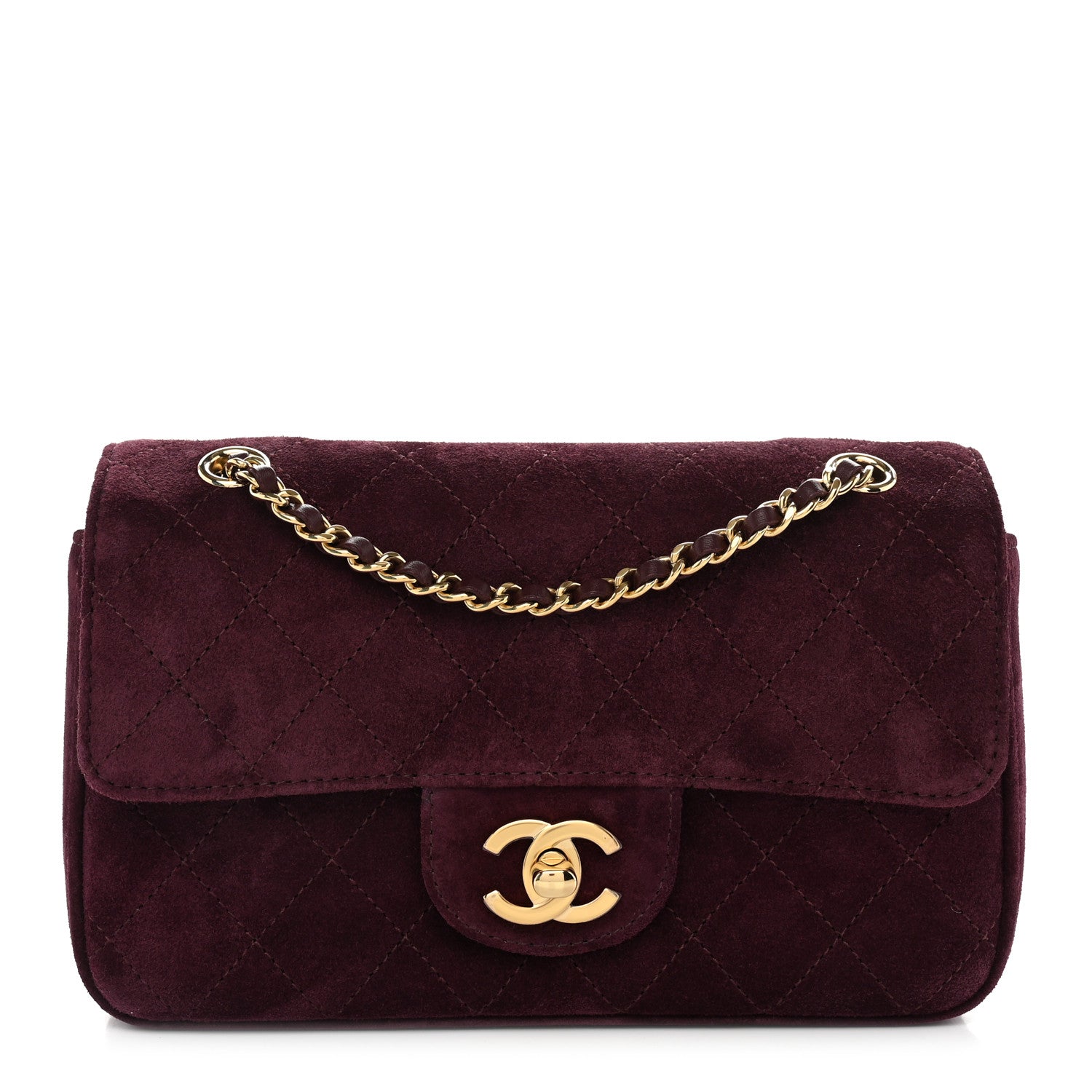 Chanel Suede Calfskin Mini Souplissimo Flap Burgundy 1 of 10