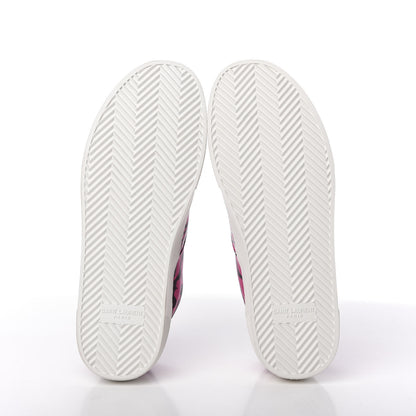 Saint Laurent Nappa Zebra Venice Sneakers 39 Fuchsia Black 5 of 10