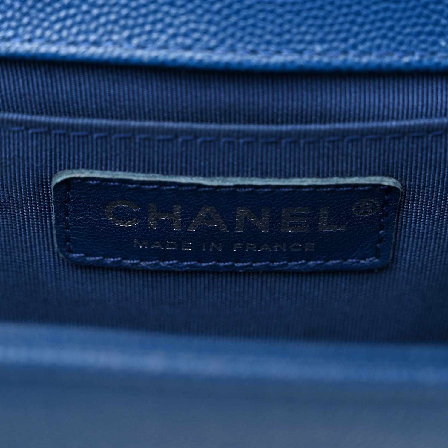 Chanel Caviar Quilted Medium Boy Flap Blue 6 of 11