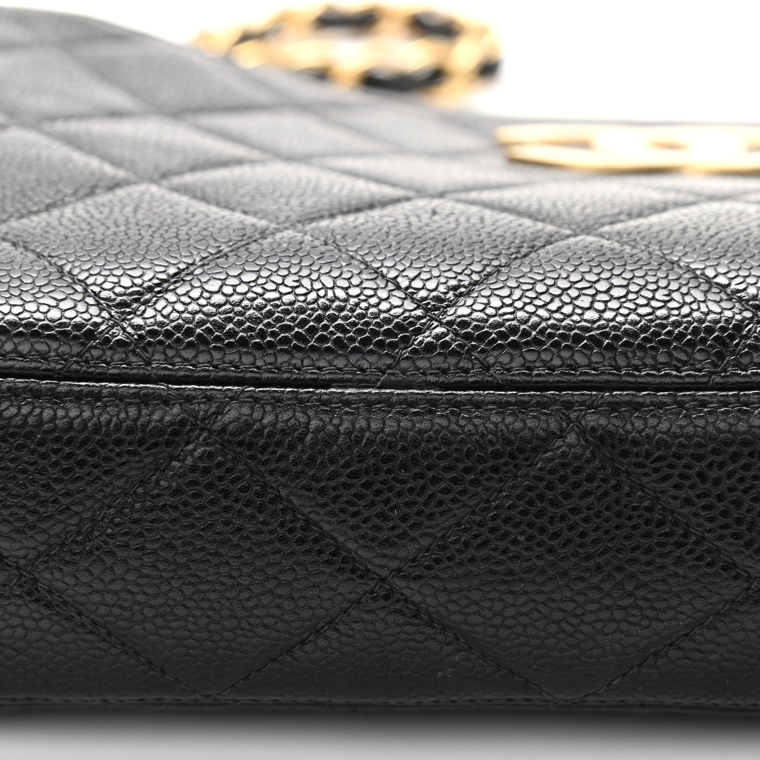Chanel Caviar Quilted CC Camera Shoulder Bag Black 14 of 15