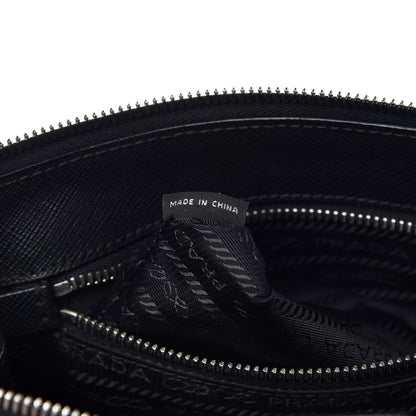 Prada Saffiano Pouch Wristlet Black 7 of 13