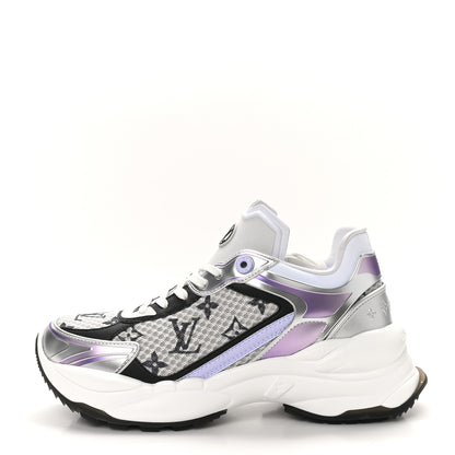 Louis Vuitton Monogram Calfskin Run 55 Sneakers 39.5 Lilac 1 of 10
