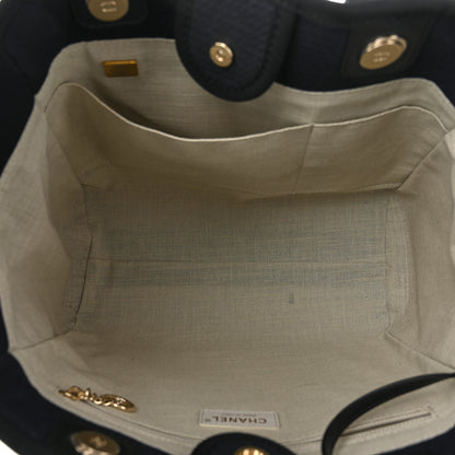 Chanel Mixed Fibers Small Deauville Tote Black 6 of 11