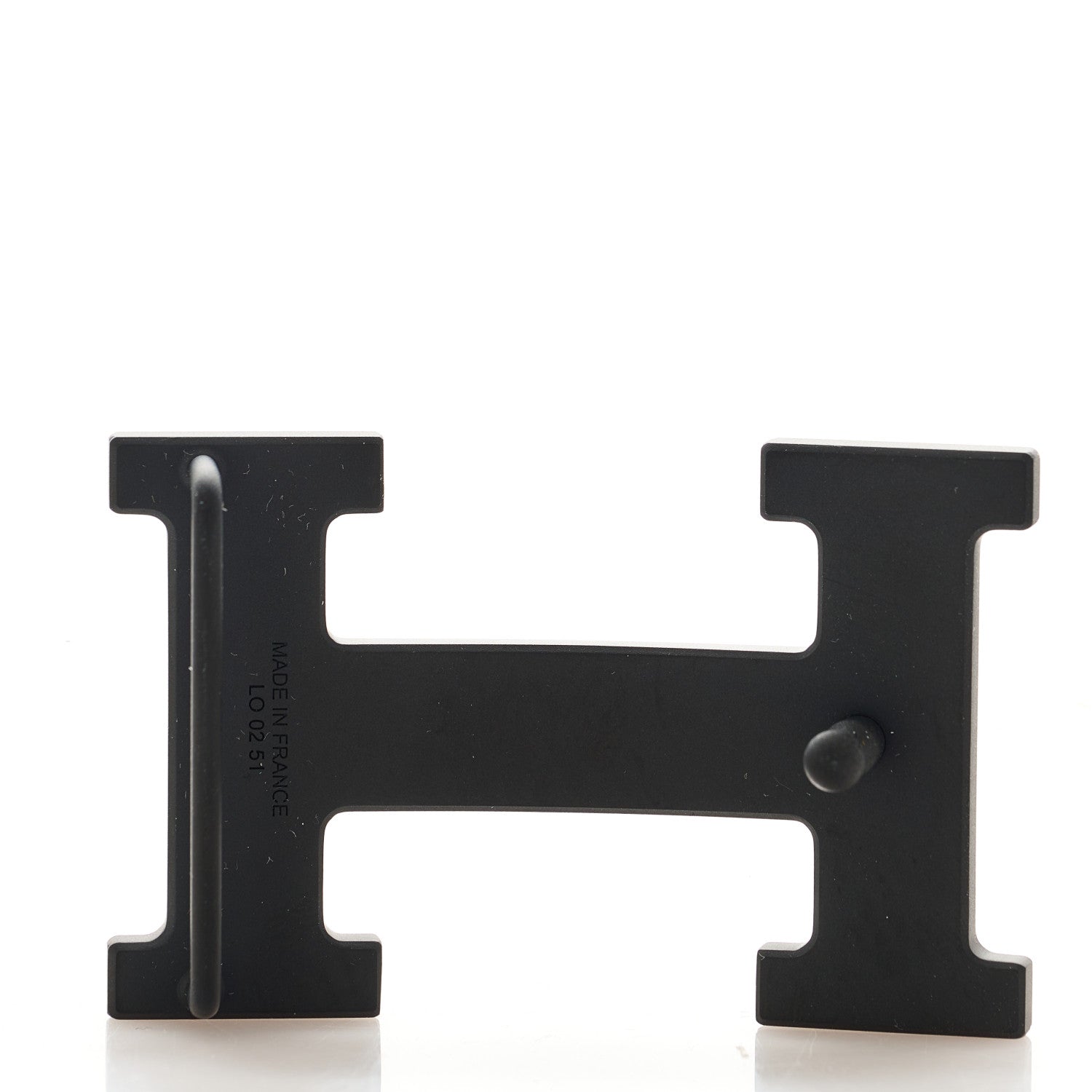 Hermes PVD Plated 32mm H Belt Buckle Black 3 of 6