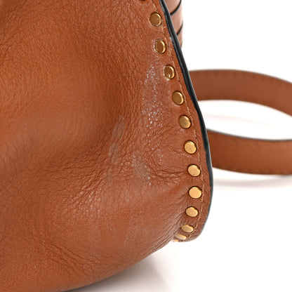 Chloe Calfskin Studded Medium Marcie Satchel Caramel 13 of 17