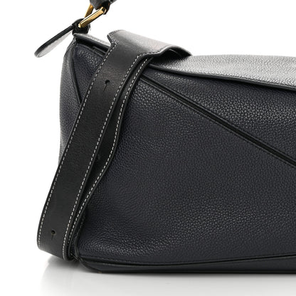 Loewe Calfskin Medium Puzzle Bag Midnight Blue Black 8 of 22