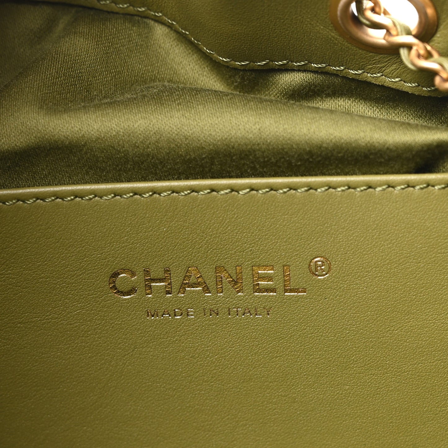 Suede Quilted Small Chanel 25 Handbag Khaki