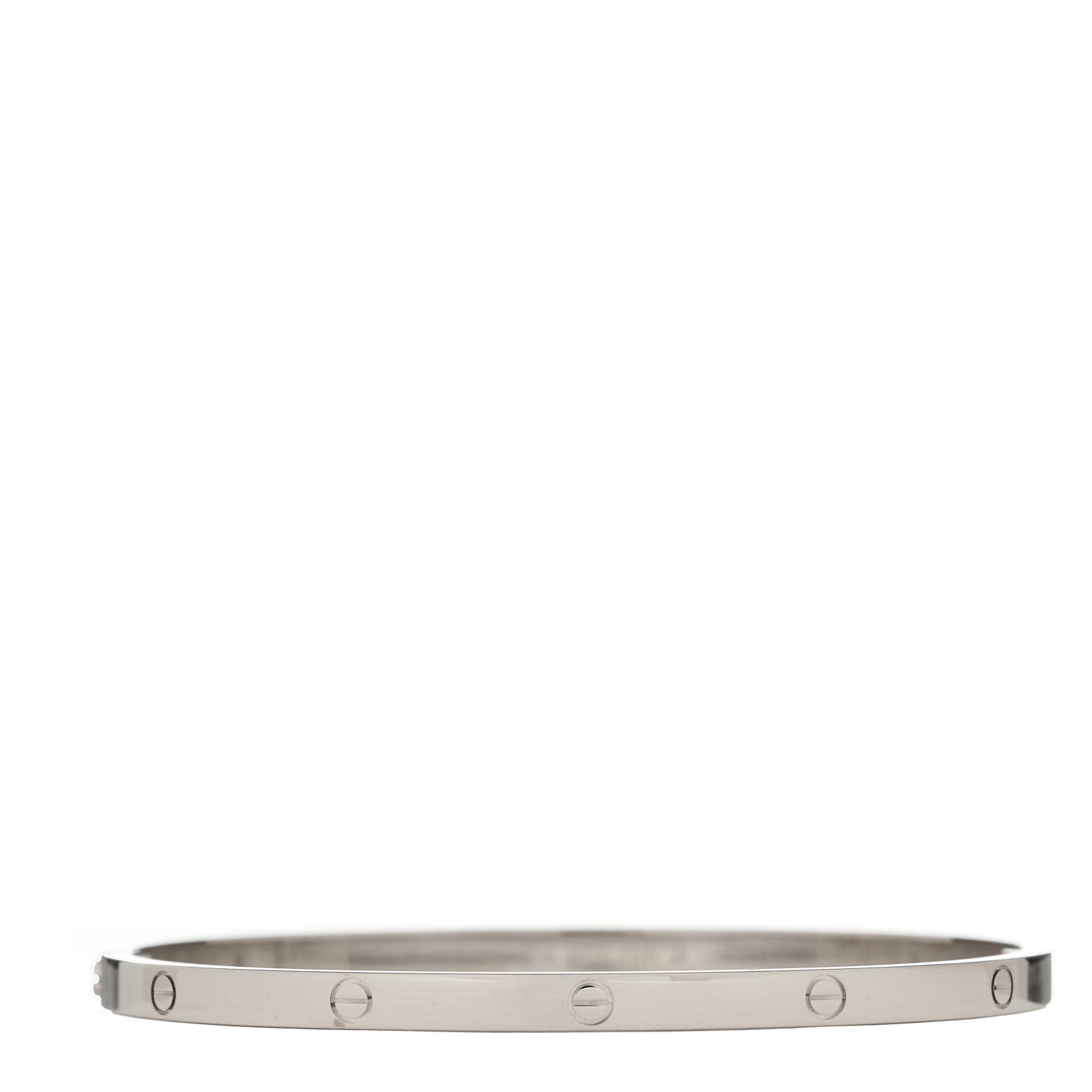 Cartier 18K White Gold Small LOVE Bracelet 18 2 of 7