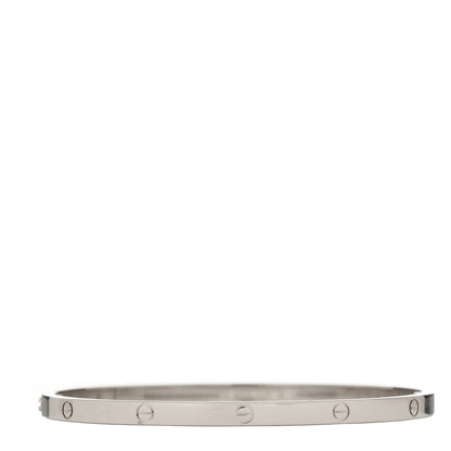 Cartier 18K White Gold Small LOVE Bracelet 18 2 of 7