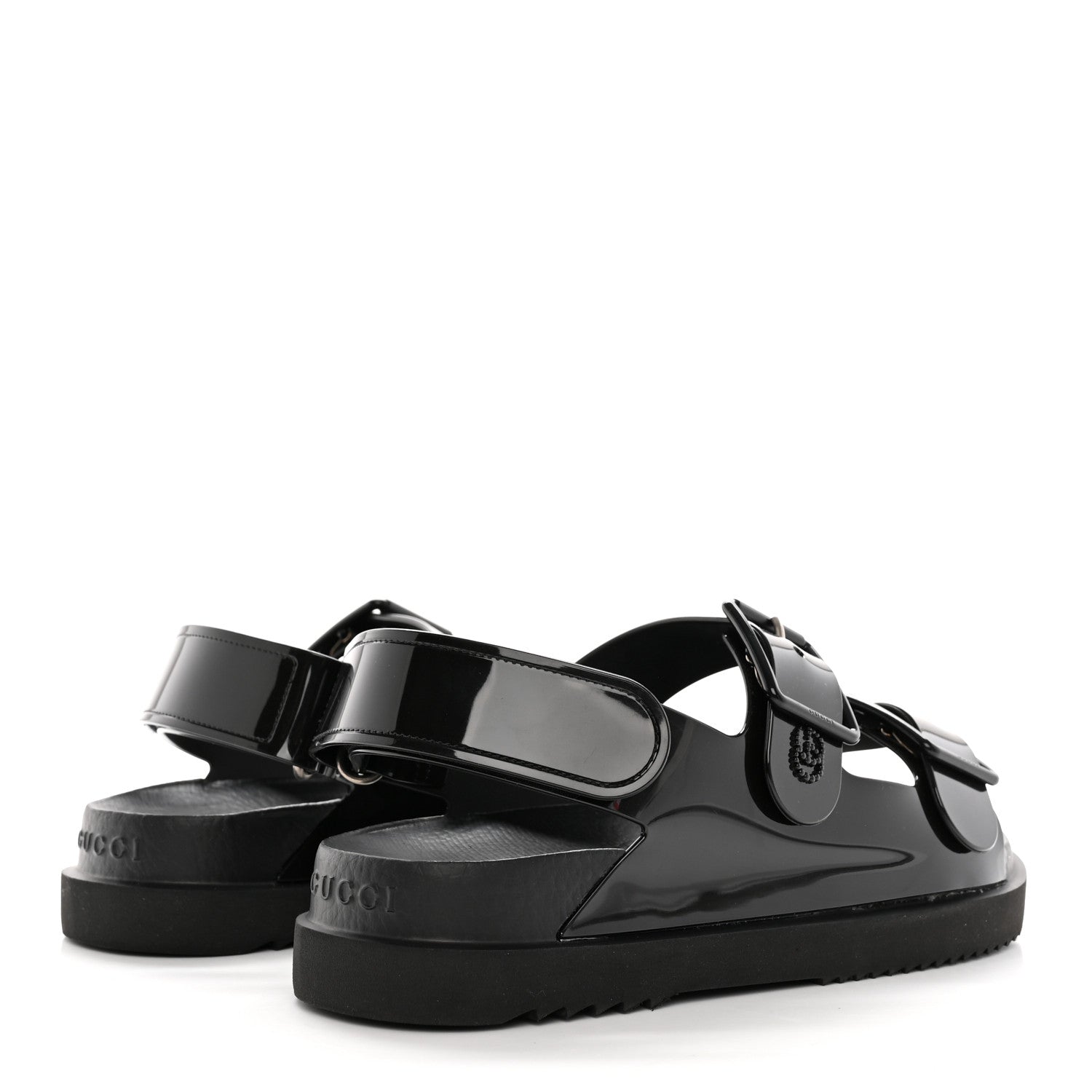 Gucci Rubber Mini Double G Womens Isla Dad Sandals 36 Black 4 of 12
