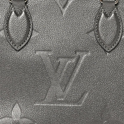 Louis Vuitton Metallic Empreinte Monogram Giant Onthego PM Gun Metal 7 of 9