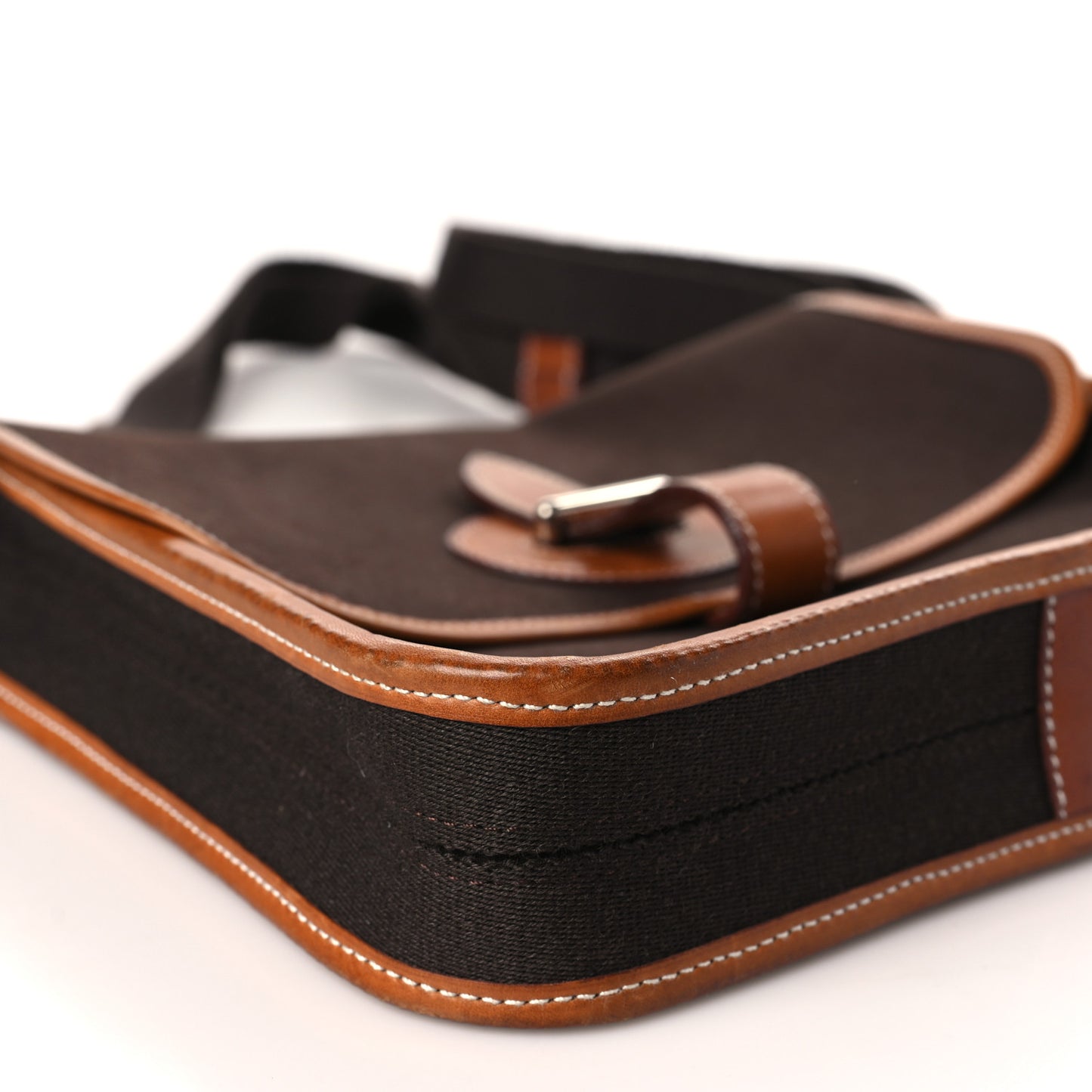 Toile Officier Mini Buenaventura Messenger Ebene Fauve