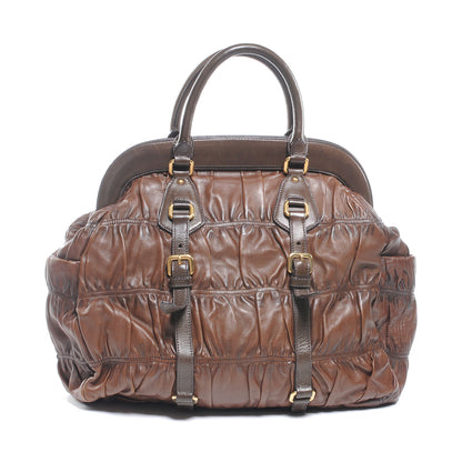 Prada Nappa Gaufre Frame Tote Noce 3 of 7
