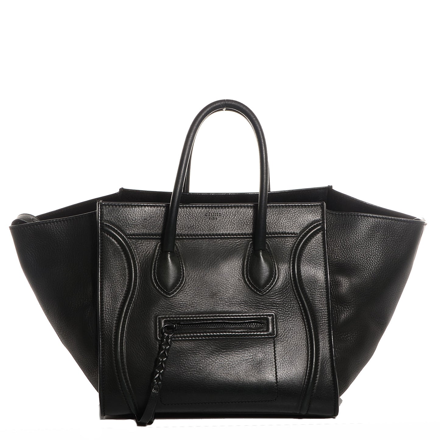 Supple Calfskin Medium Phantom Luggage Black