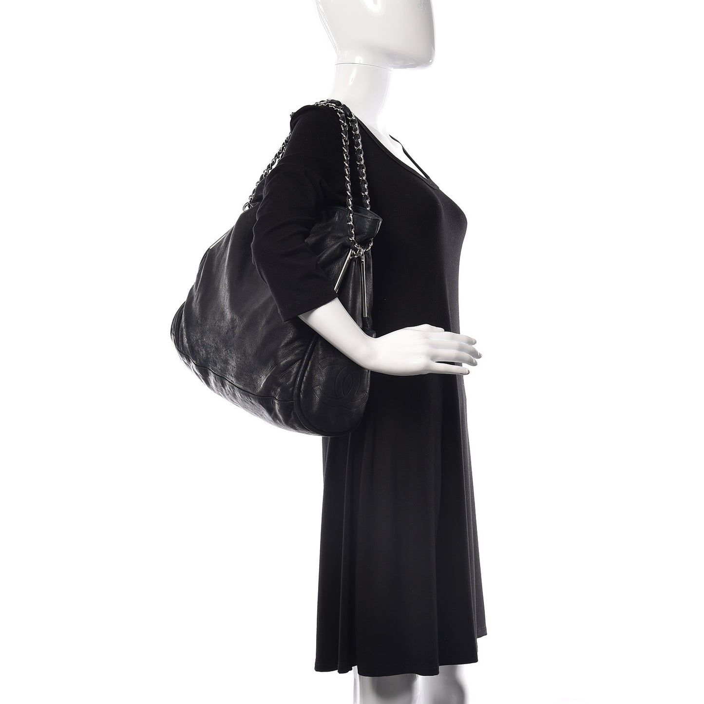 Lambskin Large Ultimate Soft Tote Black