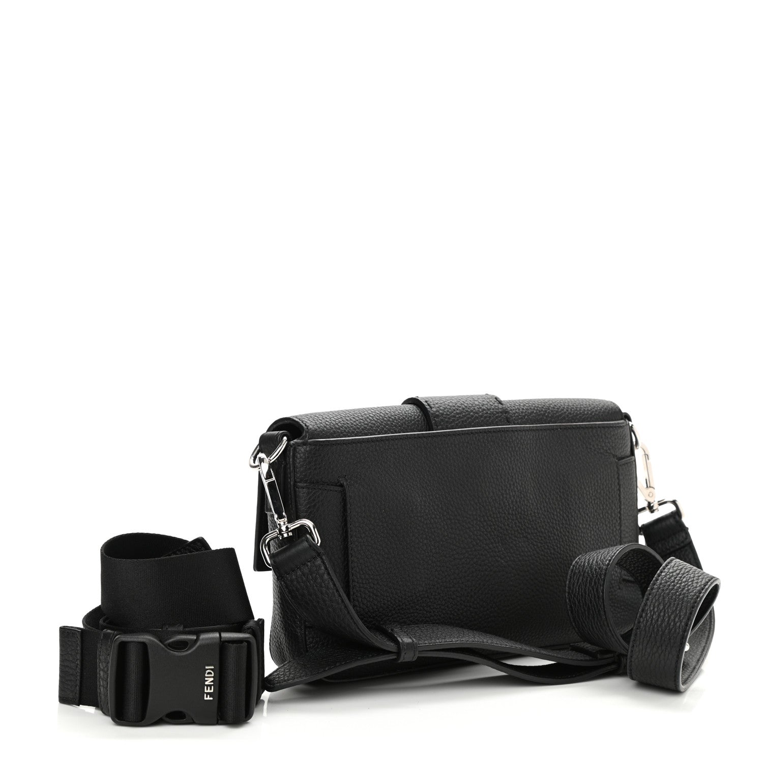 Fendi Cuoio Romano Selleria Belt Baguette Bag Black 8 of 9