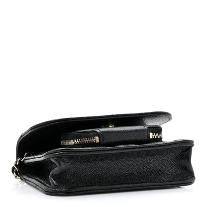 Chanel Caviar Quilted Business Affinity Clutch With Chain Black 4 of 12