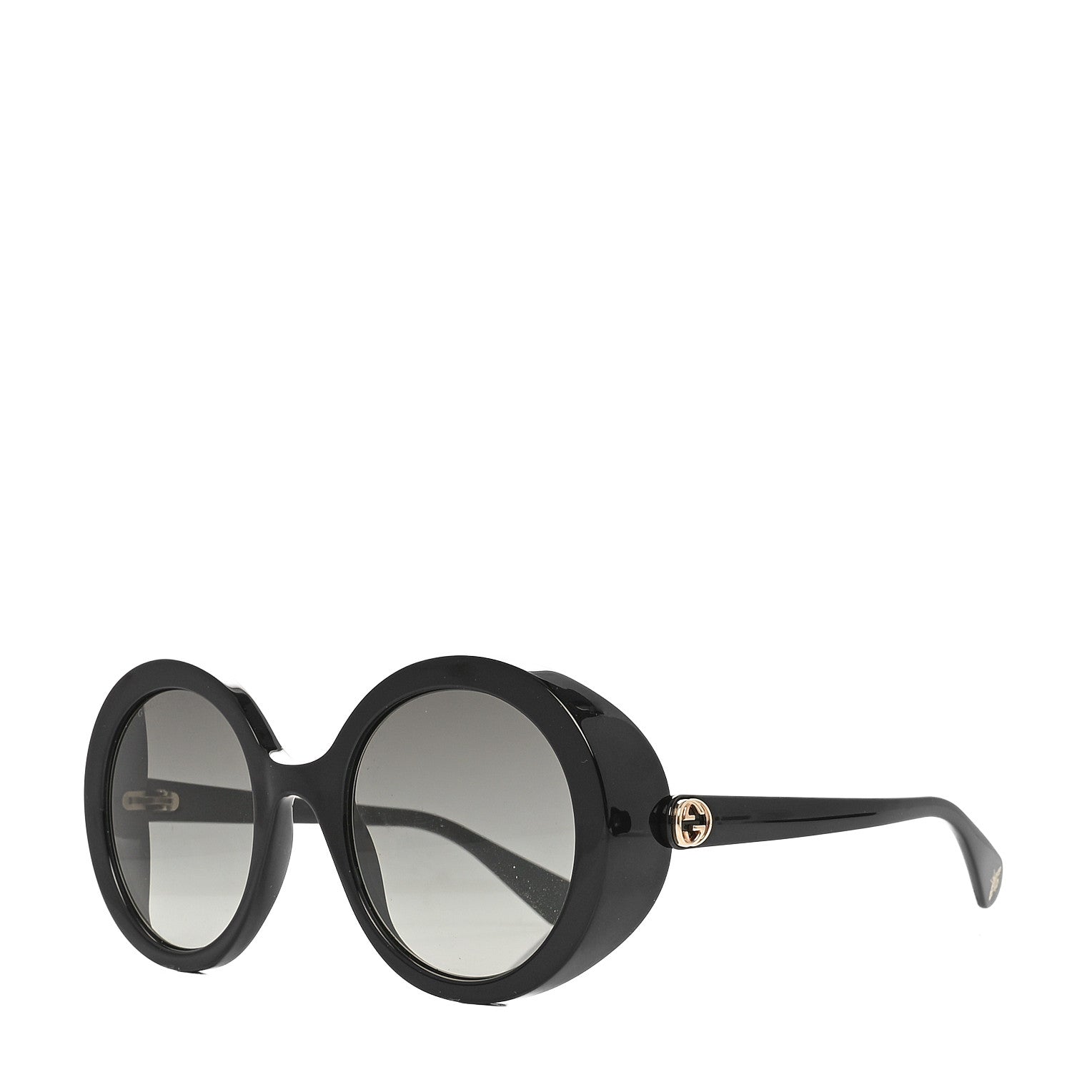 Gucci Acetate Round GG Sunglasses GG0367S Black 1 of 8