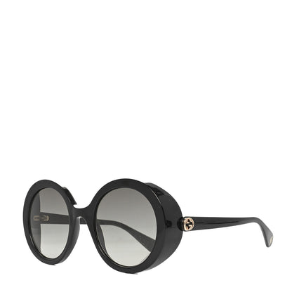 Gucci Acetate Round GG Sunglasses GG0367S Black 1 of 8