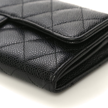 Chanel Caviar Quilted Large Gusset Flap Wallet Black 11 of 12