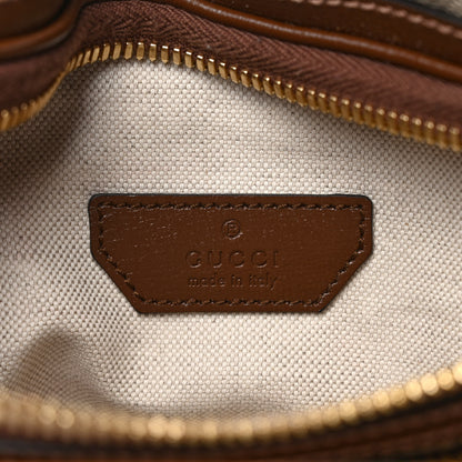 Gucci GG Supreme Monogram Textured Calfskin Retro Interlocking G Belt Bag Beige Ebony Brown Sugar 6 of 8