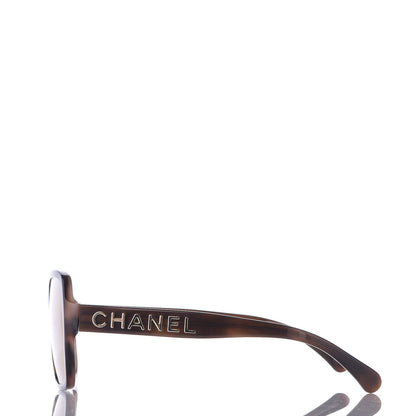 Chanel Acetate 24K Gold Mirror Square Sunglasses 5408 Brown 3 of 8