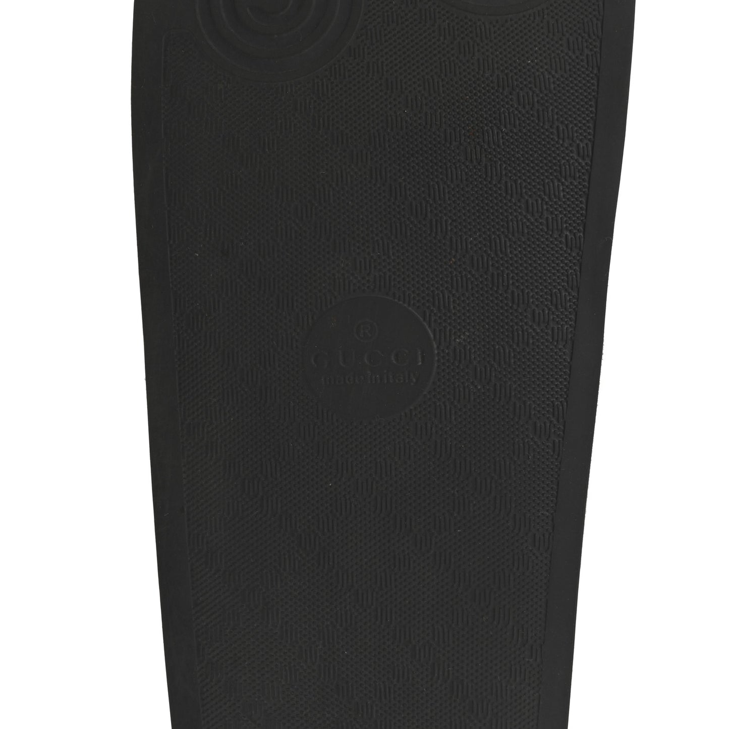 GG Supreme Monogram Mens Slide Sandals 9 Grey Black