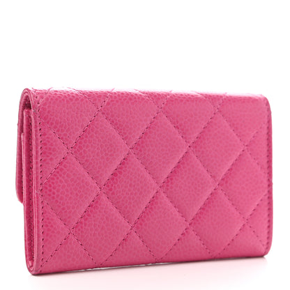 Chanel Caviar Quilted Flap Card Holder Pink 3 of 8