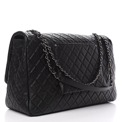 Chanel Calfskin Quilted XXL Travel Flap Bag Black 2 of 10